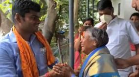 bjp-annamalai-met-najiyammal-and-praise-her-for-the-award