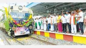 jolarpettai-tirupati-passenger-train-service-start-again-passengers-happy-welcome