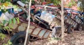 damaged-cattle-carts-at-police-stations