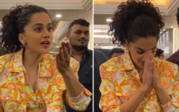 Actress Taapsee Pannu gets into argument with paparazzi at Dobaara event