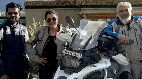 Actress Manju Varrier went on an adventure trip with Ajith’s bikers  Manju Warrier went on Adventure two-wheeler road trip with actor Ajith
