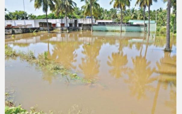 Kammampally Govt School are on Holiday Due to the Overflowing Water of the Lake