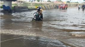 vaigai-karai-road-gets-flooded-when-it-rains-in-madurai