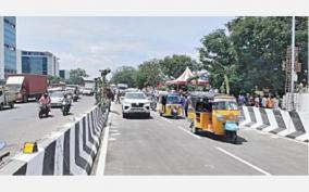 as-part-of-the-work-on-the-chengalpattu-thambaram-road-has-been-completed-vehicles-are-allowed-on-the-perungalathur-flyover