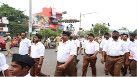 rss-rally-in-karaikal-puducherry-union-territory-with-tight-security