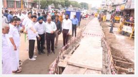 chief-minister-mk-stalin-inspects-storm-water-drain-works