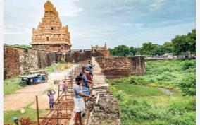 thanjavur-periya-kovil-begins-renovation-of-moat-fort-wall-repair-without-changing-the-old-one