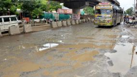 madurai-theni-highway-crippled-by-potholes