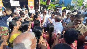 puducherry-nr-cong-mla-besieged-and-block-the-road-by-the-people-of-the-constituency