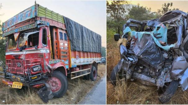 मुंबई-गोवा हाईवे पर वैन से ट्रक की टक्कर में 10 की मौत