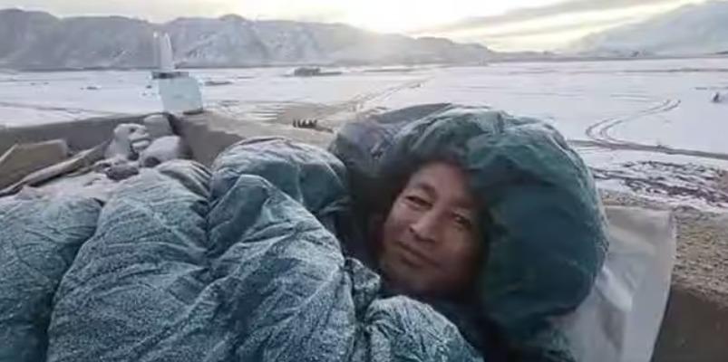 Social activist fasts in extreme cold to protect Ladakh’s environment