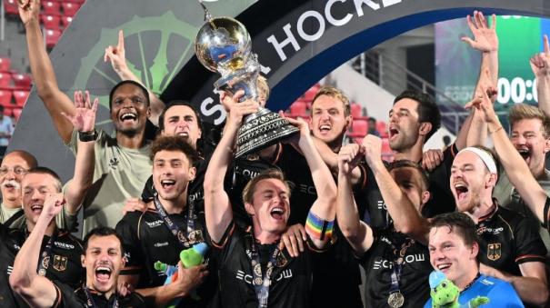 germany won the champion title in hockey world cup 2023 versus belgium