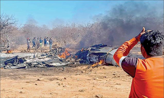 2 Indian Air Force fighter jets collide in mid-air – one pilot killed;  2 persons rescued with serious injuries