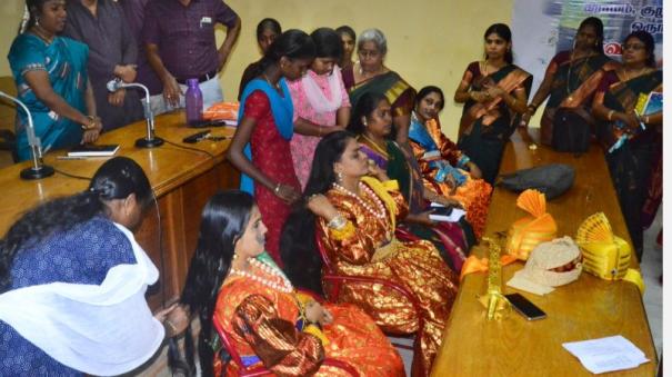 23 women government employees donated their hair for cancer patients in nellai