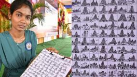 college-student-draws-135-temples-in-thanjavur-with-pen-on-a4-paper