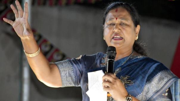 “This is the Dravidian model of government” – Premalatha comments on the Trichy police station incident