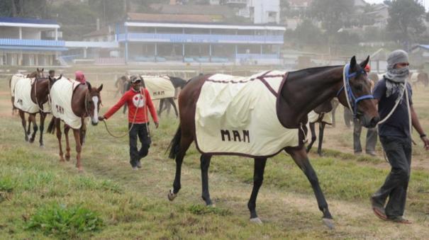 Udhagai Horse Race to Start April 1st: Ground Preparation Intensifies