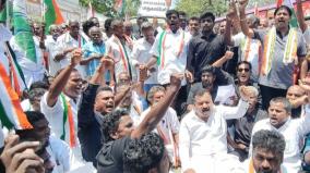 congress-protest-against-central-government-140-people-arrested