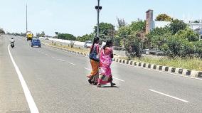 crossing-the-four-lane-road-without-realizing-the-danger-leads-to-accidents