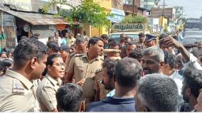 road-accident-on-rajapalayam-traffic-affected-on-the-madurai-kollam-national-highway-due-picketing