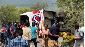 bus-overturns-on-hogenakkal-hill-road-50-injured