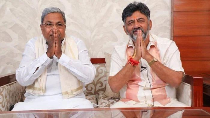 Karnataka Chief Minister Siddaramaiah, Deputy Chief Minister TK Sivakumar – Congress announcement