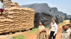 complaint-of-missing-paddy-bundles-on-dharmapuri-collector-inspects-open-paddy-warehouse