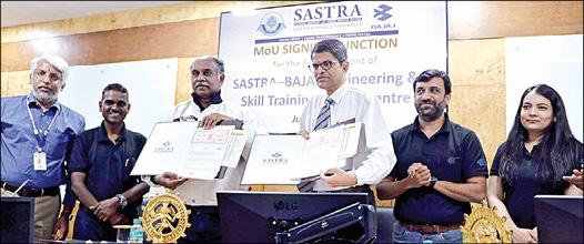 Skill Development Training for Engineering Graduates: sastra university - Bajaj Corporation MoU