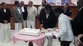 19th-anniversary-of-madurai-high-court-judges-celebrate-by-cake-cutting