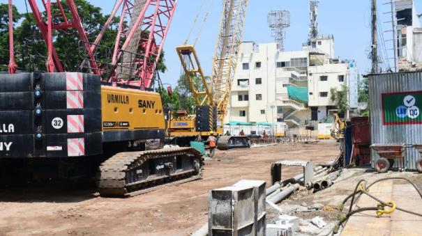 Thirumayilai Metro Station Work