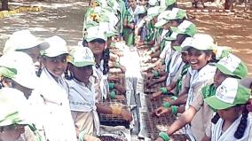 government-school-girls-planted-4000-seeds-in-one-day