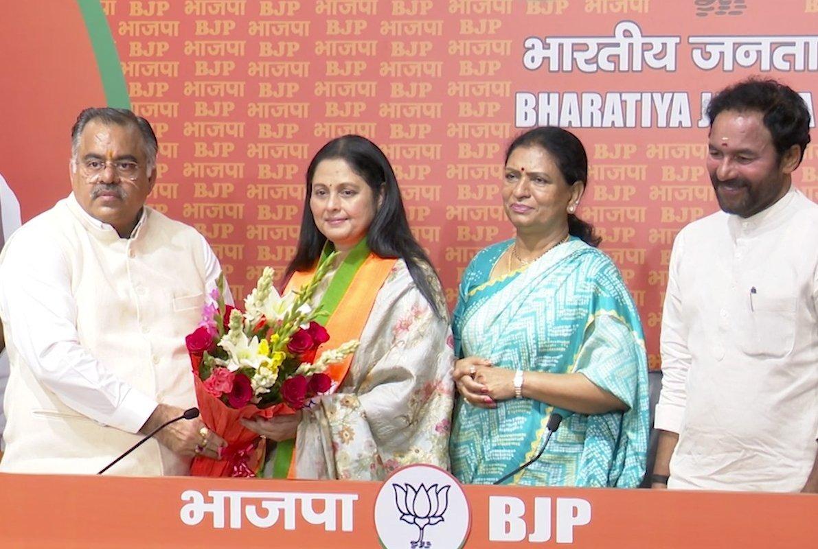 Actress Jayasudha Joins Telangana BJP, Aims to Contest Assembly Elections