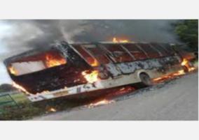 bike-hits-bus-and-burns-out-in-telangana-one-dead