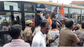 sanatana-dharma-issue-hindu-munnani-protesters-arrested-at-thiruvannamalai