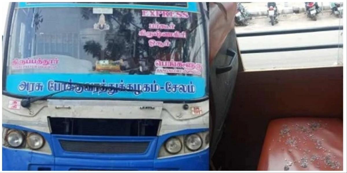 பெங்களூருவில் தமிழக அரசு பேருந்து மீது கல்வீச்சு: போலீஸார் தீவிர‌ விசாரணை | Stone pelting on Tamil Nadu government bus in Bengaluru: Police investigation