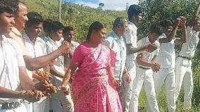 school-students-threw-38000-seed-balls-on-kanchanagiri-hill