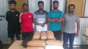 15-kg-of-ganja-which-came-to-thanjavur-by-train-from-andhra-to-sell-to-college-students