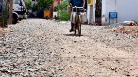 due-to-lack-of-road-rollers-in-madurai-the-roads-are-covered-with-gravel