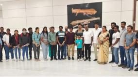 arrival-of-49-more-tamils-from-israel-minister-welcomed-at-chennai-airport