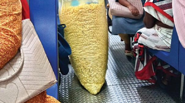 Unhealthy snacks sold in suburban trains