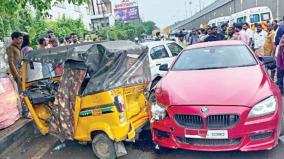 7-people-were-seriously-injured-on-a-luxury-car-collision-near-pallavaram