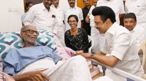 tn-chief-minister-m-k-stalin-meets-pazha-nedumaran-in-madurai