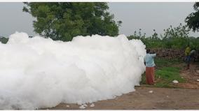 chemical-foam-water-coming-out-of-the-kanmai-irrigation-canal-near-madurai-airport