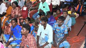 tribals-sit-on-the-ground-governor-tamilisai-notice-seeking-explanation