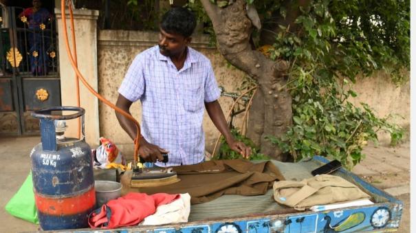 'Iron Box' operating in gas cylinder in Madurai