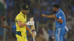 shami-sent-out-warner-cwc-final-marsh-out-for-bumrah-delivery-india-australia