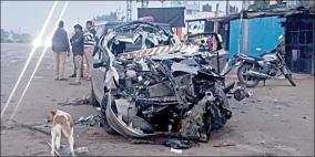 3-college-students-were-killed-when-a-car-collided-with-a-lorry-near-krishnagiri
