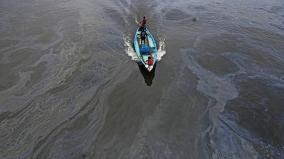 fishermen-affected-by-oil-spill-in-kosasthalaiyar-river