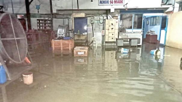 Rainwater seeping into Ambattur Industrial Estate