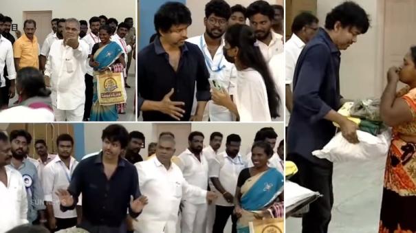 Vijay tirunelveli relief materials distribution function